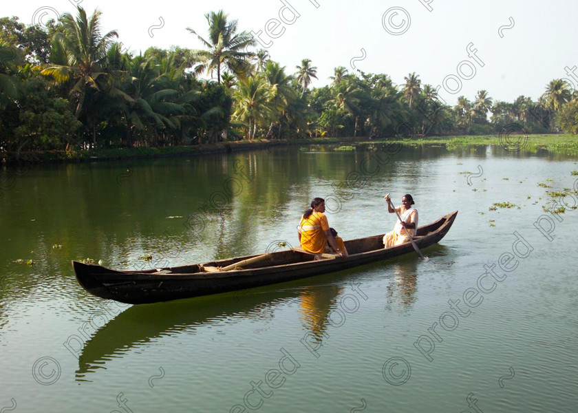 Kerala Backwaters008 
 Local people, backwaters of Kerala, Southern India 
 Keywords: ethnic people, Kerala, India, boats, backwaters, canals, Southern India, Alappuzha, Allepey