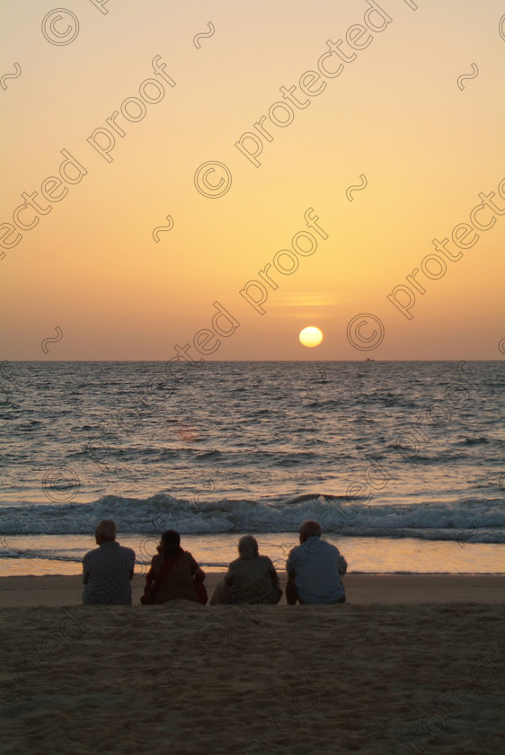 Goa A 092 
 Varca Beach Goa at Sunset 
 Keywords: Goa, sunset, silhouette, sun, sand, sea, sky, Arabian Sea, Varca, beach, India, Southern India, Salcette, travel, tourism,