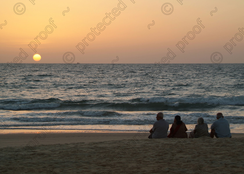 Goa A 096 
 Sunset at Varca Beach, Goa 
 Keywords: sunset, sun, sea, sand, sky, Arabian Sea, silhouette, Varca, beach, Goa, India, Southern India, Salcette, travel, tourism,