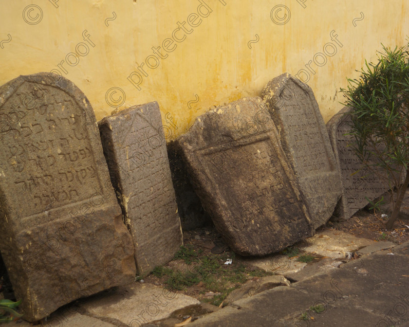 Cochin013 
 Grave stones at Jew Town synagogue Cochin, Kerala, India , 
 Keywords: gravestones, plaque, Jew Town, jews, synagogue, religion, faith, Cochin, Cochi, India, Kerala, ancient, tablets, history, travel, tourism, holiday